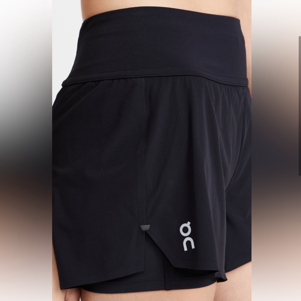 On running black shorts